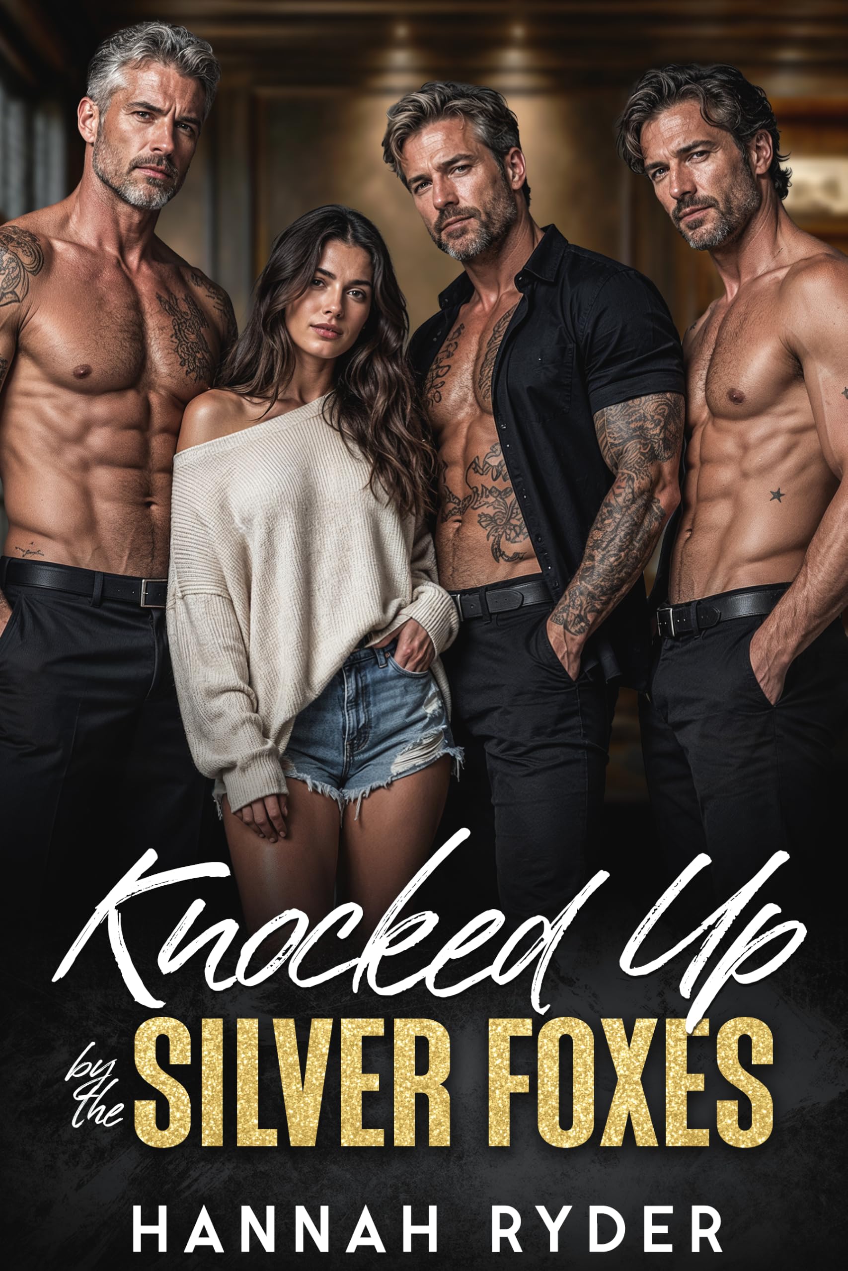 Knocked Up by the Silver Foxes (Surprise Baby Daddies Book 17)